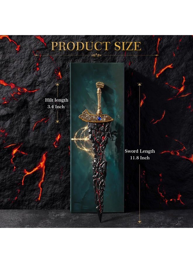 RACEROCKET Maliketh's Black Blade Model 11.8-Inch Metal Craft Sword with Display Stand Action Figure Collectible Toy Desk Decor Party Supply Gift - Image 2