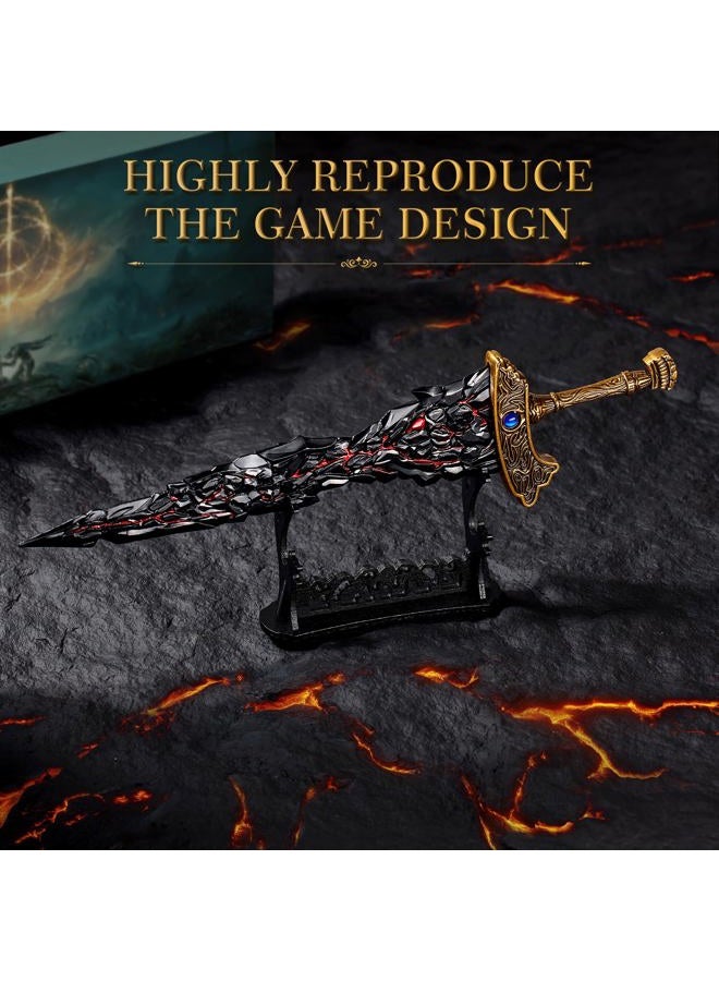 RACEROCKET Maliketh's Black Blade Model 11.8-Inch Metal Craft Sword with Display Stand Action Figure Collectible Toy Desk Decor Party Supply Gift - Image 5
