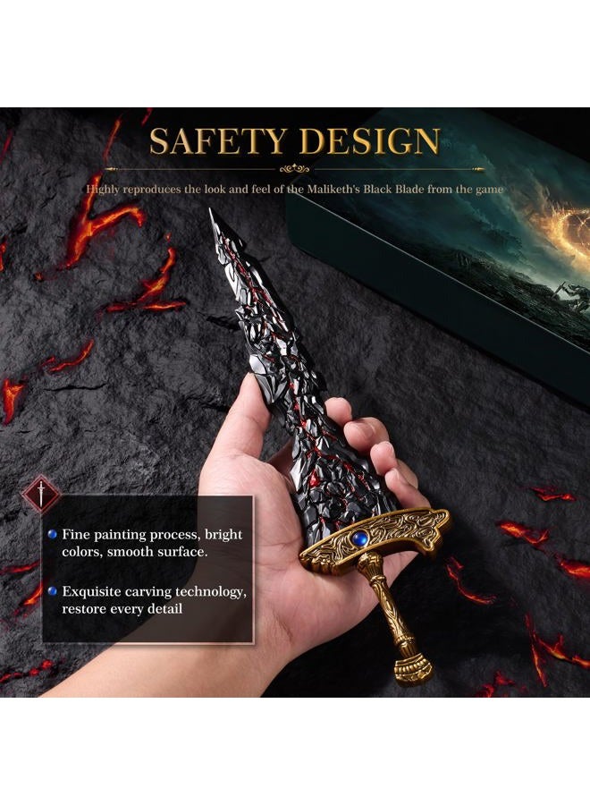 RACEROCKET Maliketh's Black Blade Model 11.8-Inch Metal Craft Sword with Display Stand Action Figure Collectible Toy Desk Decor Party Supply Gift - Image 4