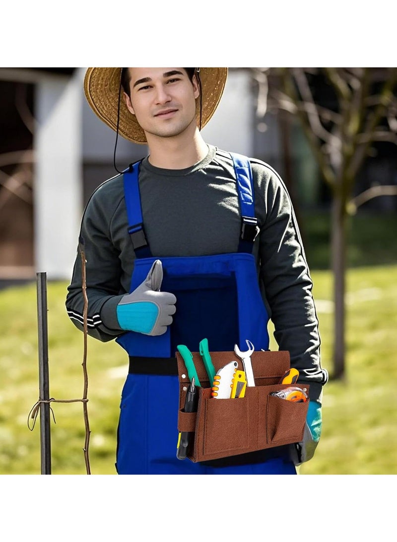 CMGTYYD Tool Belt Pouches Multi-Pocket Gardening Bag Apron Waist Pouch - Adjustable Shoulder Strap Heavy Duty Utility Bags for Electrician Carpenter Construction - Image 3