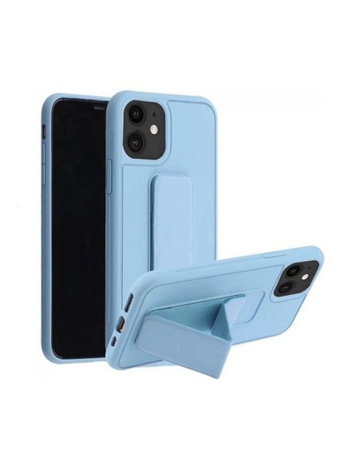 Protective Back Cover With Finger Grip Stand For Apple iphone 11 Blue