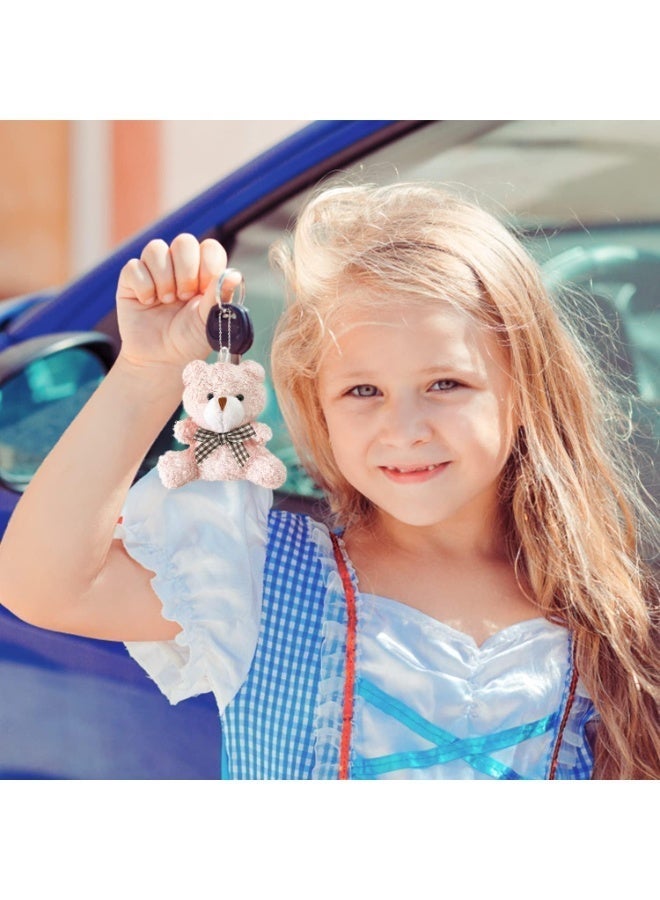 ChicAbode 16 Packs Plush Bears Keychain,Cute Mini Bear Toy Keyring Pendant,Soft Teddy Bear Backpack Charms for DIY Keychain Craft Birthday Gifts Party Favors Supplies - Image 5
