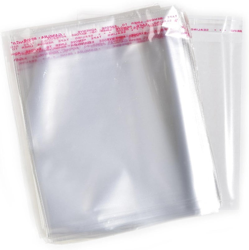 irtree 100 Square 65 Crystal Clear Flat Resealable Envelopes  6 12 x 6 12 or 65 x 65 Cello Style Poly Bags with Lip Tape  Fits 6 to 6 14 Square Card with or Without a Paper Envelope - Image 1