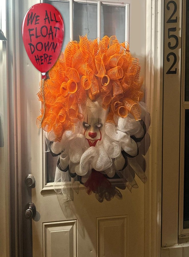 Flinelife We All Float Down Here Horror Decor,16x12,The Clown Balloon Hanging Sign - Perfect For Horror Movie Fans - Image 4