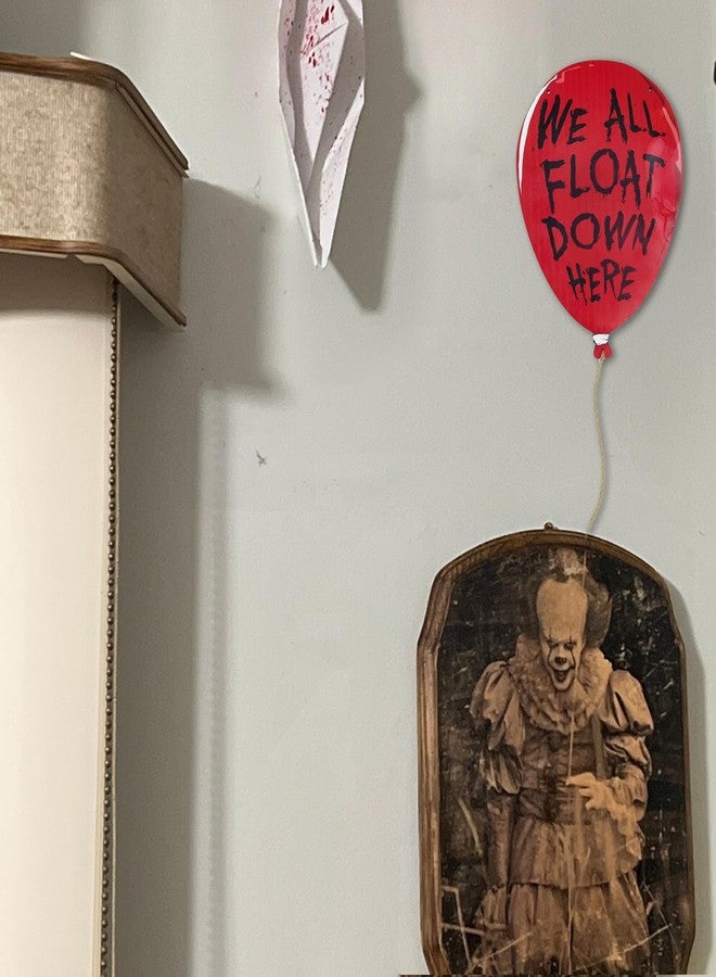 Flinelife We All Float Down Here Horror Decor,16x12,The Clown Balloon Hanging Sign - Perfect For Horror Movie Fans - Image 5