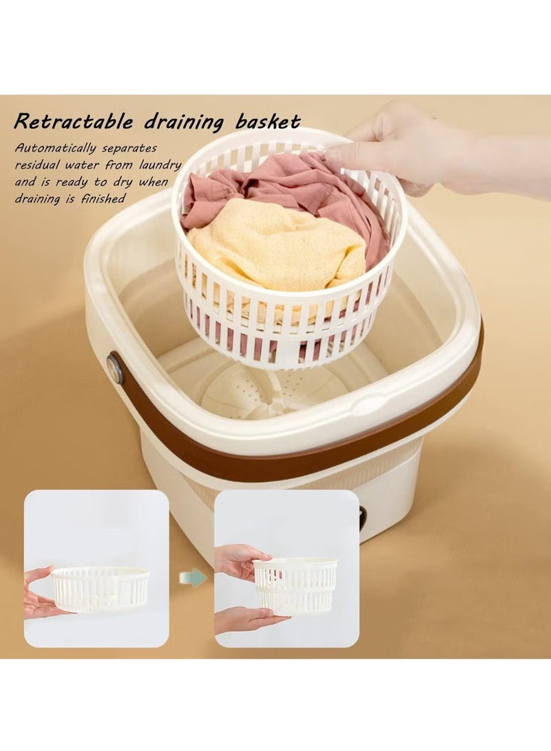 JAJEEK DX3423 Foldable Mini Washing Machine – 11L Portable Electric Washer for Baby Clothes, Underwear, and Delicates – Compact, Lightweight, and Travel-Ready Laundry Solution for Small Spaces, Dorm Rooms, Apartments, and On-the-Go Use – Gentle 40W Cleaning Power  - Image 3