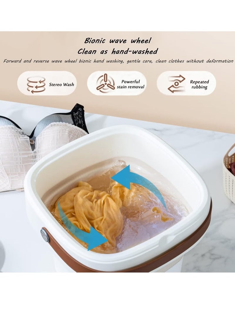 JAJEEK DX3423 Foldable Mini Washing Machine – 11L Portable Electric Washer for Baby Clothes, Underwear, and Delicates – Compact, Lightweight, and Travel-Ready Laundry Solution for Small Spaces, Dorm Rooms, Apartments, and On-the-Go Use – Gentle 40W Cleaning Power  - Image 5