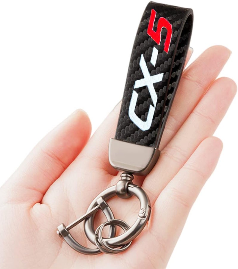 HUIANTS Carbon Fiber Style Keychain for Mazda CX-5 - Image 1