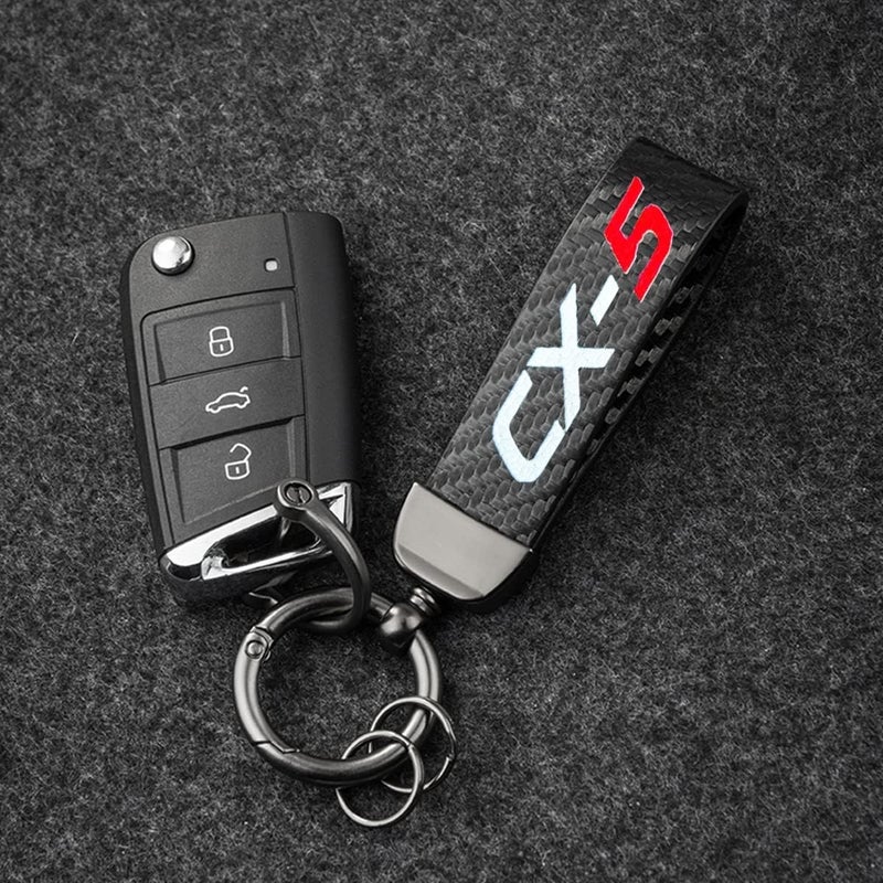 HUIANTS Carbon Fiber Style Keychain for Mazda CX-5 - Image 2