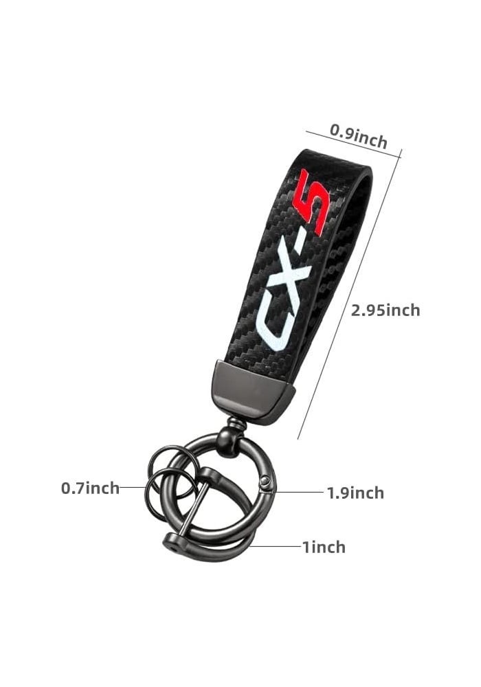HUIANTS Carbon Fiber Style Keychain for Mazda CX-5 - Image 4