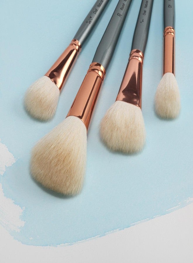 Creative Mark فرش مكنسة شعر الماعز الأبيض الطبيعي من كرييتف مارك - فرش للدهان بالأكريليك، الزيت، الألوان المائية والمزيد - دائري - الحجم # 16 - عبوة من 2 - Image 5