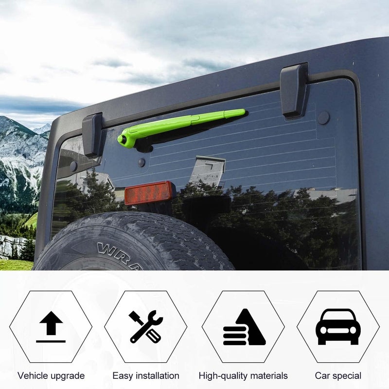 RT-TCZ Windshield Wiper Blades Trim Cover Kit for Jeep Wrangler JK JKU 2007-2017 - Light Green - Image 4
