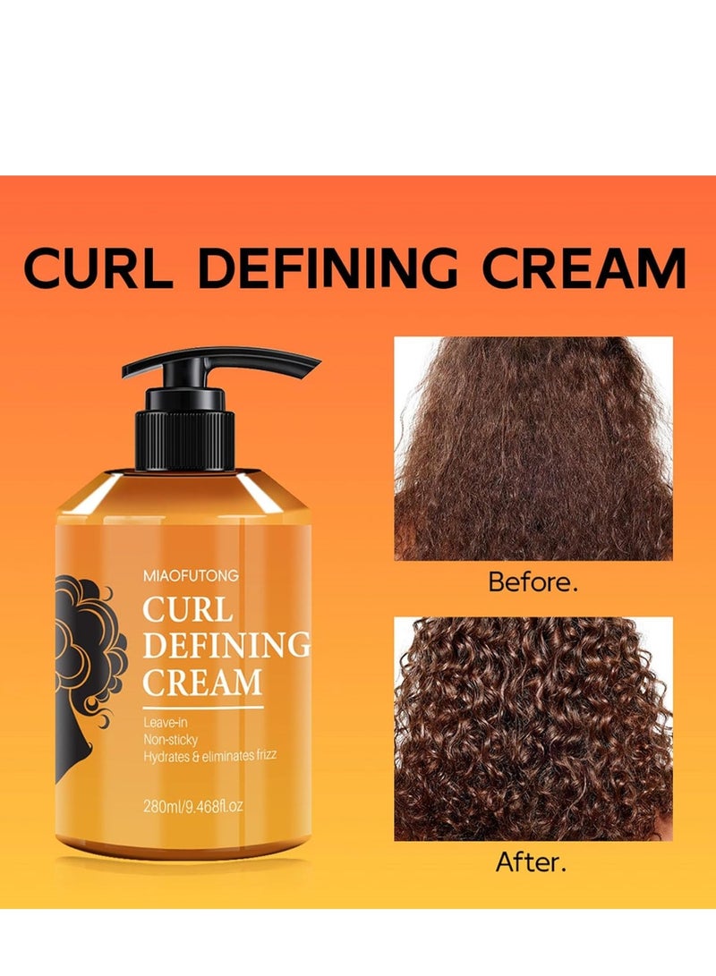 كريم Morocco Curl Define ، 280 مل Morocco Dynamic Elastin - مرونة ترطيب حجم تصفيف طويل الأمد ، كريم تجعيد الشعر المتموج المضاد للتجعد - Image 3