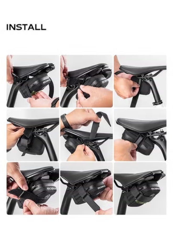 روكبروز حقيبة سرج الدراجة ROCKBROS - حقيبة صغيرة وخفيفة الوزن وقابلة للحمل أسفل المقعد للدراجات الهوائية - Image 4