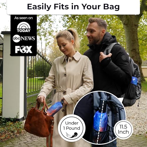 TUMELLA Strongest Windproof Travel Umbrella (Compact, Superior & Beautiful), Small Strong but Light Portable and Automatic Folding Rain Umbrella, Durable Premium Grip, Fits Car and Backpack - Image 2
