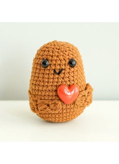 xozgdovg Quirky Expression Potato Plush Toy - Positive Energy Knitted Decor 