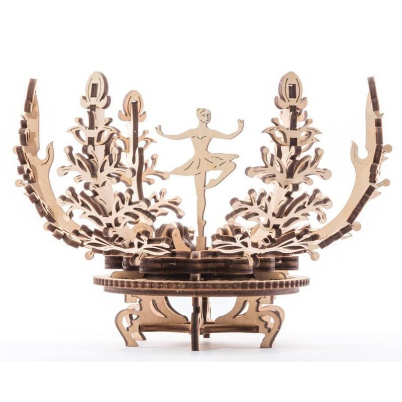 Ugears Mechanical Flower 3D Puzzle - Moving Flower with Jewelry Storage 3D Wooden Puzzles for Adults - DIY Wood Model Kit Adult Craft Model Building Kits for Adults Gifts for Mothers Day - 101 Pcs - Image 1