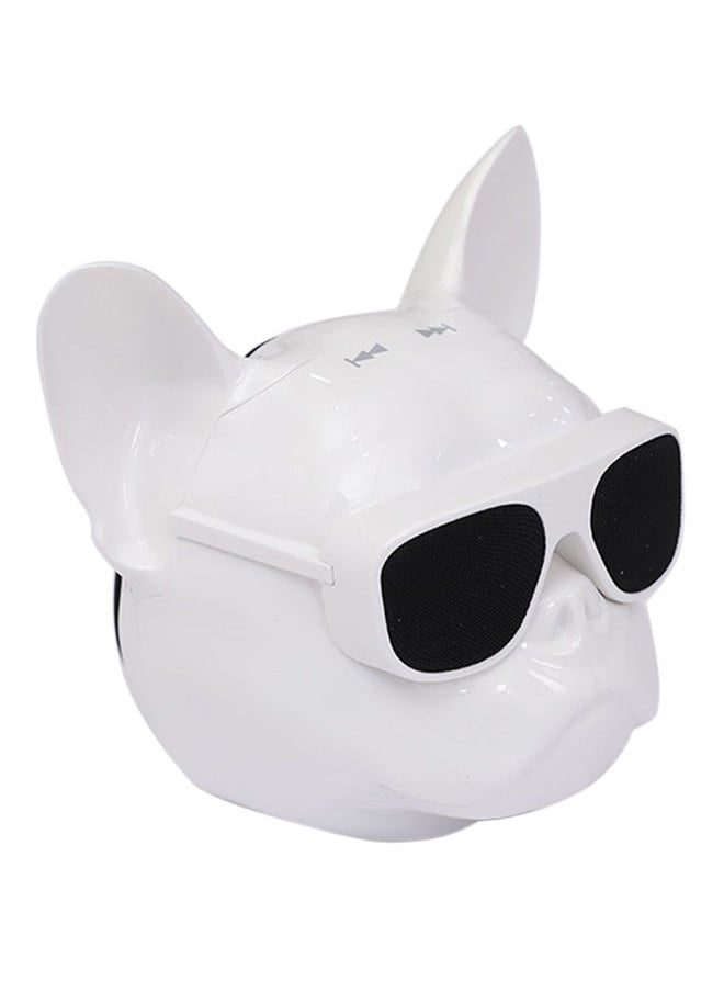 NIBEMINENT - Precision Cool Dog Head Bluetooth Speaker White - Image 1