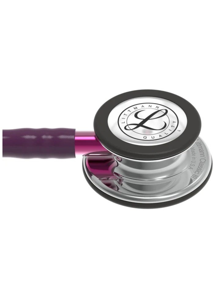Littmann Littmann Classic III Monitoring Stethoscope: Mirror & Plum - Pink Stem 5960  - Image 3