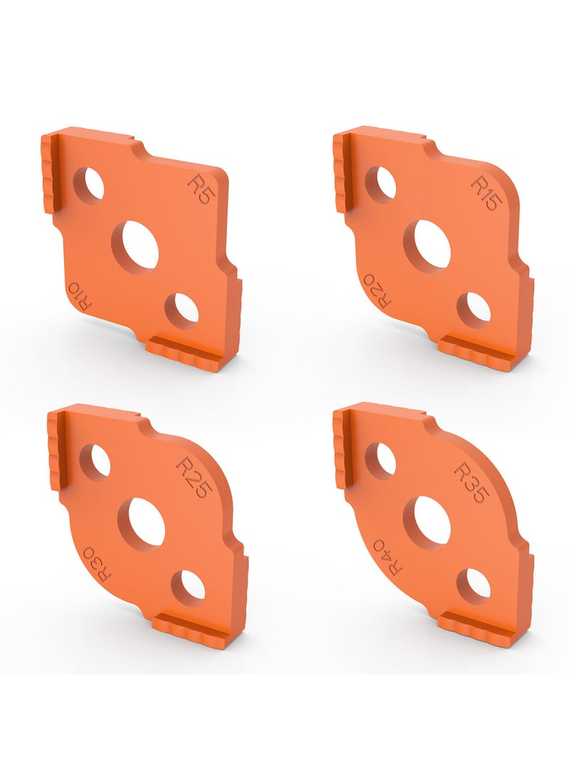 inBovoga inBovoga 8 Radius Corners Router Jig Router Templates High Hardness ABSCNC Radius Routing Templates Routing Rounded Corners Router Bit Templates for Woodworking 