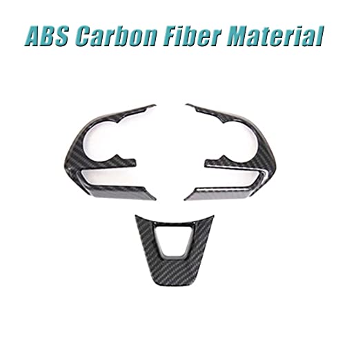 BOYUER for Toyota Corolla 2020-2026 Corolla Cross/ 2019-2025 Corolla Hatchback 3PCS ABS Steering Wheel Panel Cover Trim Sticker Car Interior Accessories Decoration Panel Moulding Trims(Carbon Fiber) - Image 4