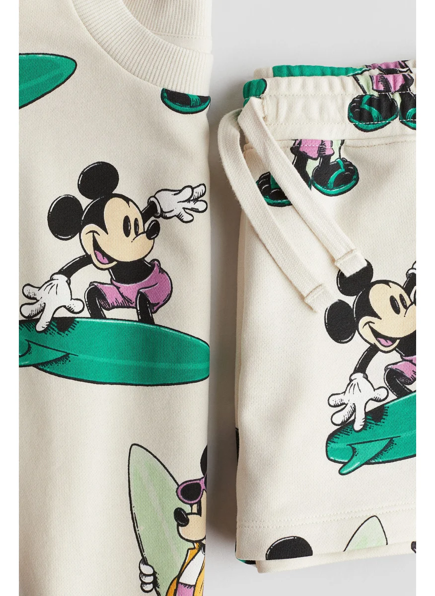 H&M 2-Piece Printed Sweatshirt Set