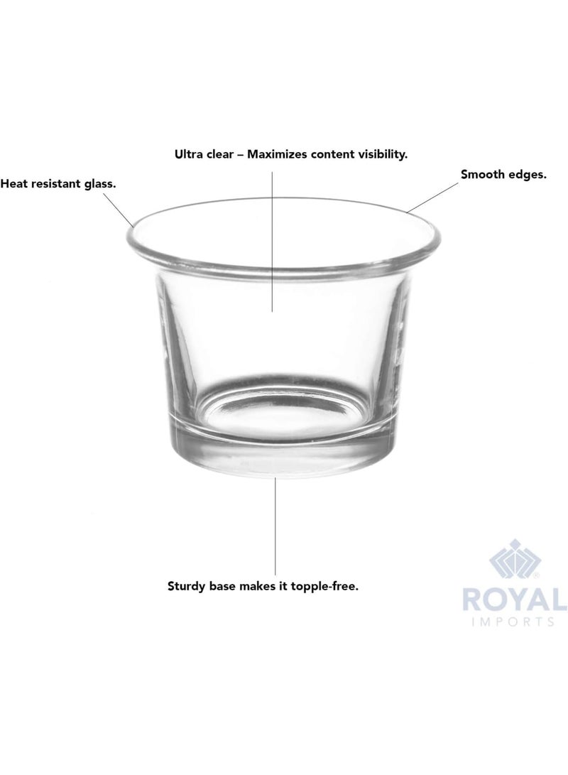 SYOSI Candle Holders, Hanging Glass Tealight Votive Holders for Home and Event Decoration, Elegant Oyster-Shape Design for Weddings Birthdays Holidays Parties, Durable Transparent Glass, Set of 6 - Image 4