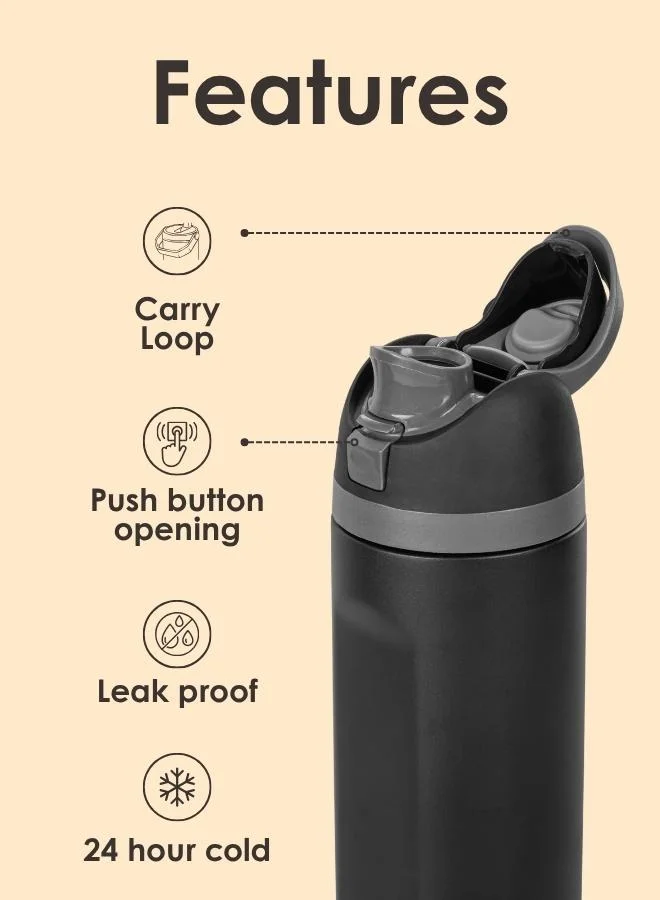 Casa Quesera SNAPTRON® Flip & Sip Insulated Stainless Steel Bottle