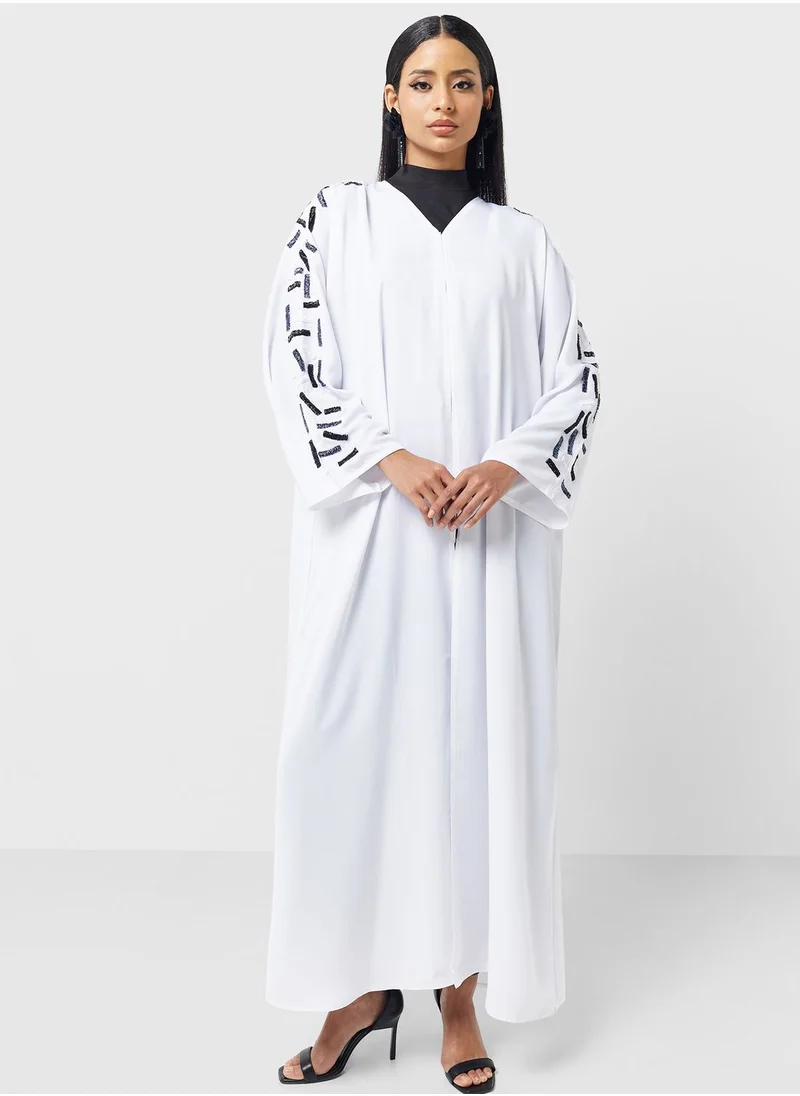 Khizana Embellished Detail Abaya With Sheila