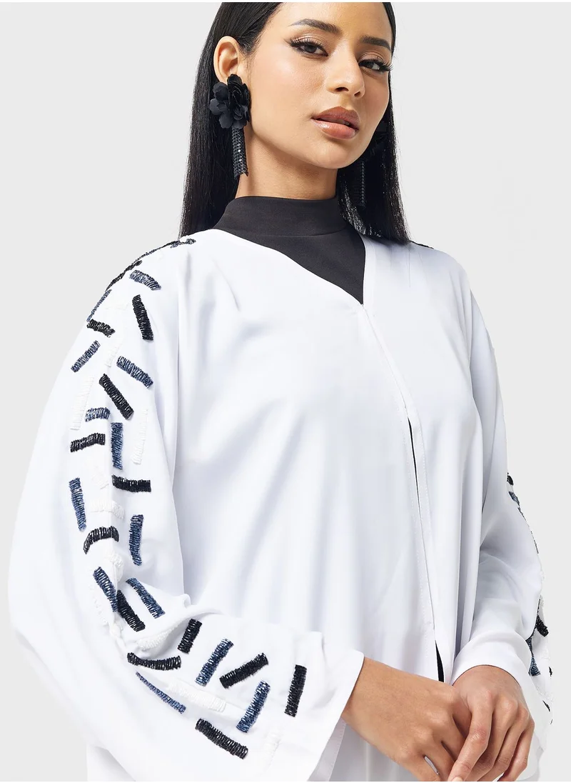 Khizana Embellished Detail Abaya With Sheila