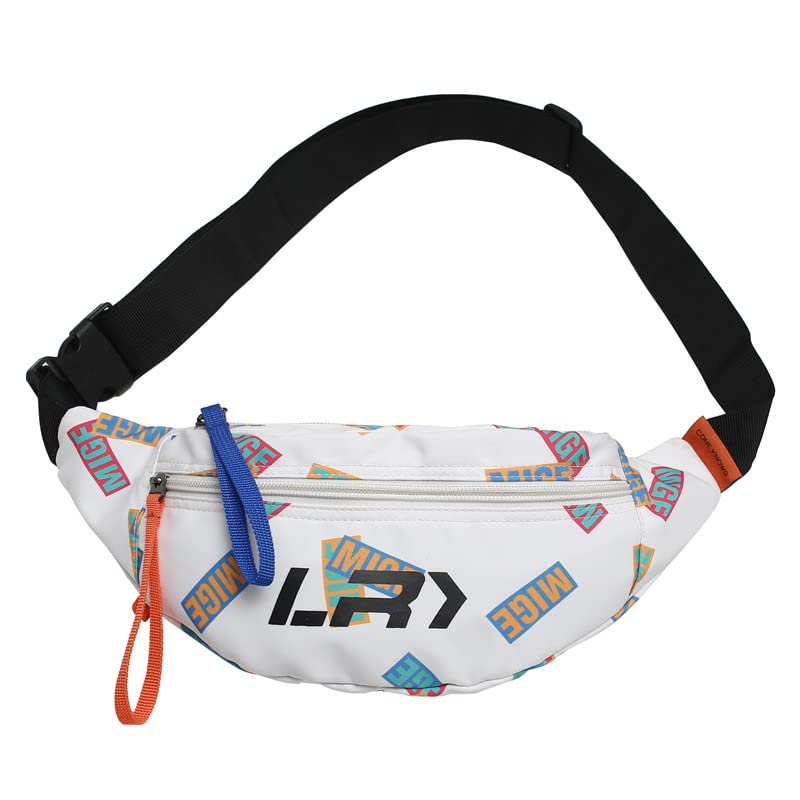 GUSTAVE® Waist Bags for Men Women, Fanny Packs Women Cross Body Bag Waist Pouch for Women Chest Bag for Men Women for Commuting, Travel, Outdoor Activities, Cycling(white) - Image 1