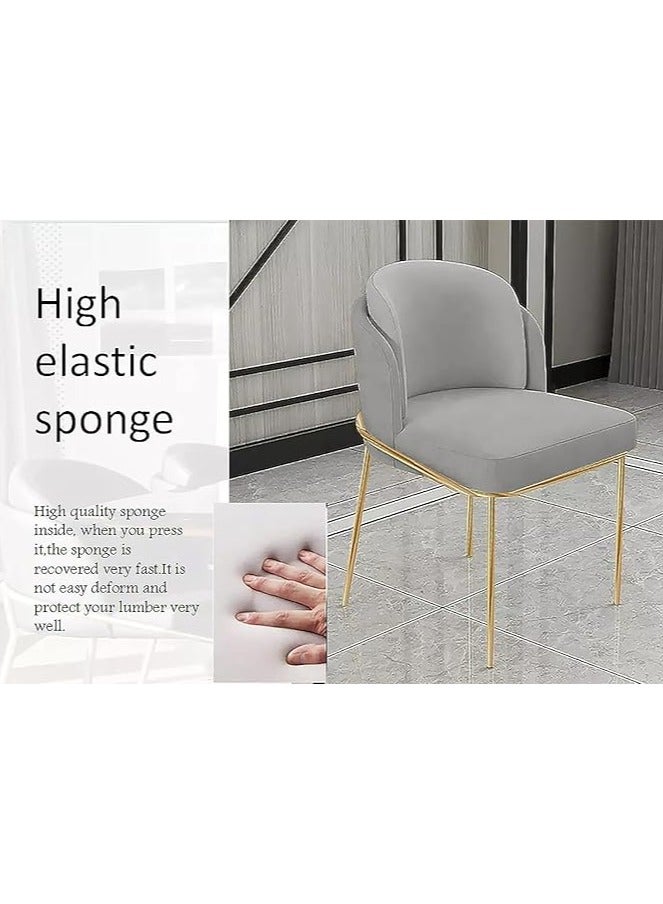 بوبينز هوم كرسي مكتب لغرفة الطعام الفاخر الحديث من Poppins HOME بدون ذراعين أثاث مطعم مخملي شمالي (أخضر)  - Image 4