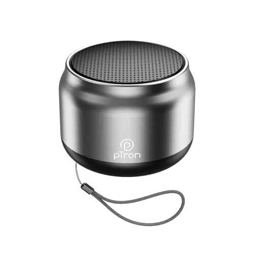 pTron Musicbot Lite 6W Bluetooth Speaker with 8 Hrs Playtime, 2.04" Neo Driver for Pristine Sound, Mini Size Portable Speaker, BTv5.1 Connectivity, TWS Feature & Type C Charging (Silver) - Image 1