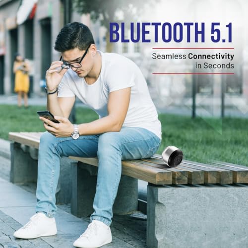 pTron Musicbot Lite 6W Bluetooth Speaker with 8 Hrs Playtime, 2.04" Neo Driver for Pristine Sound, Mini Size Portable Speaker, BTv5.1 Connectivity, TWS Feature & Type C Charging (Silver) - Image 5