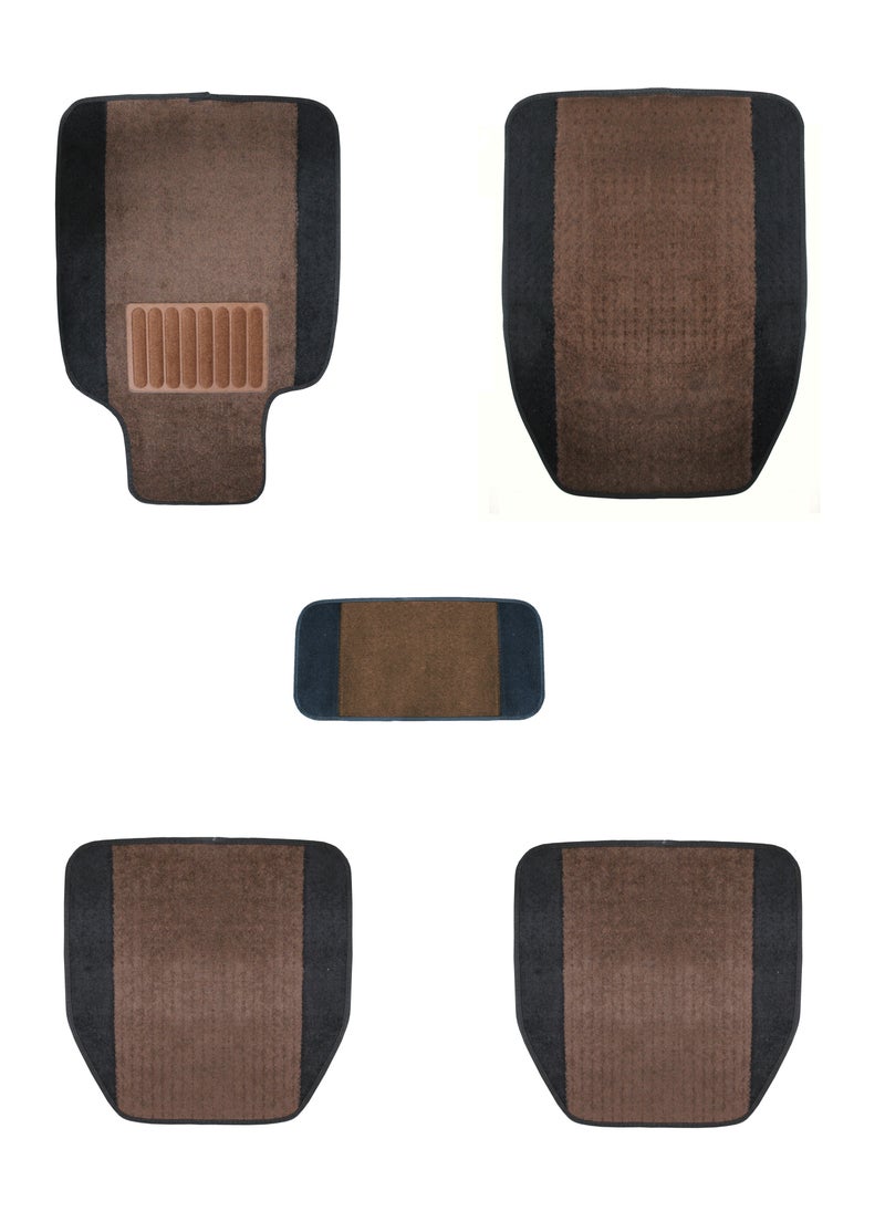 XCESSORIES - Xcessories Deluxe Heavy Duty Car Mat 5 Pieces Set (BROWN) - Image 1