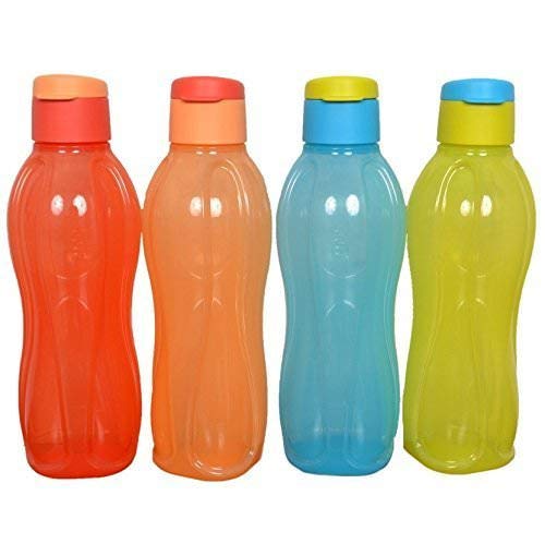 Tupperware Aquasafe Flip Top Bottle 1 L Each  Multicolor Set Of 4 - Image 3