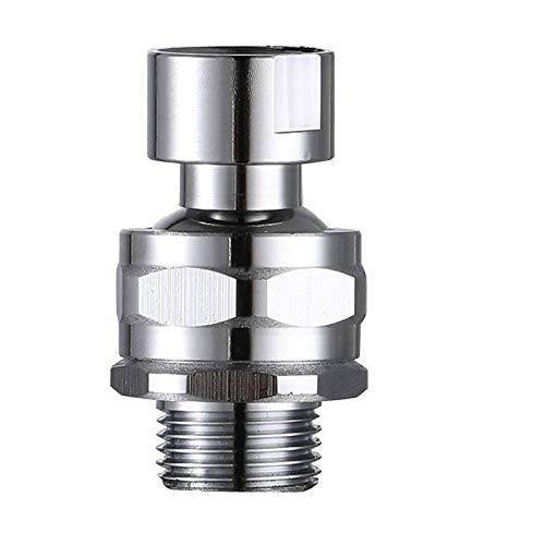 YDmeet Shower Head Swivel Ball Adapter Brass Adjustable Shower Arm Connector Universal Showering Component Shower Arm Extension, Polished Chrome - Image 1