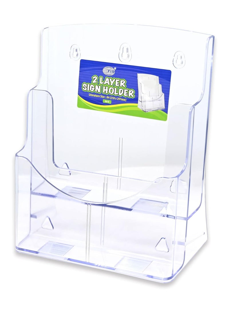 FIS حاملات علامات FIS بطبقتين، حجم A4، شفاف - FSNAA4-2 - Image 3