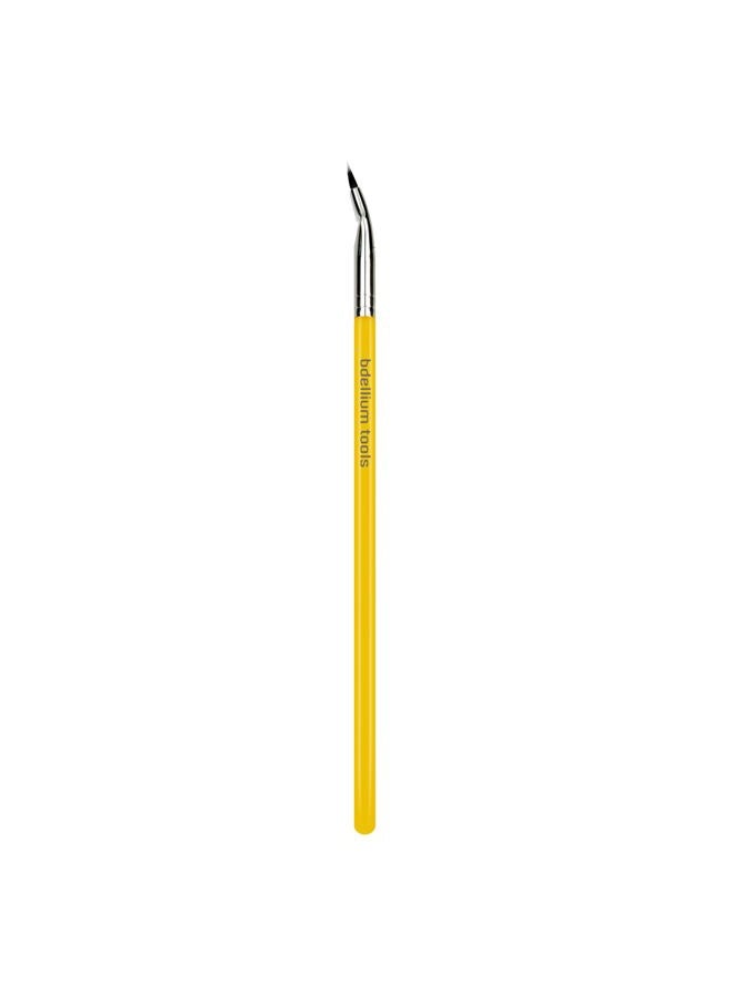 Bdellium Tools Professional Makeup Brush - Studio Series 708 Bent Eyeliner - With Soft Synthetic Fibers, For Smooth Application (Yellow, 1pc) - Image 1