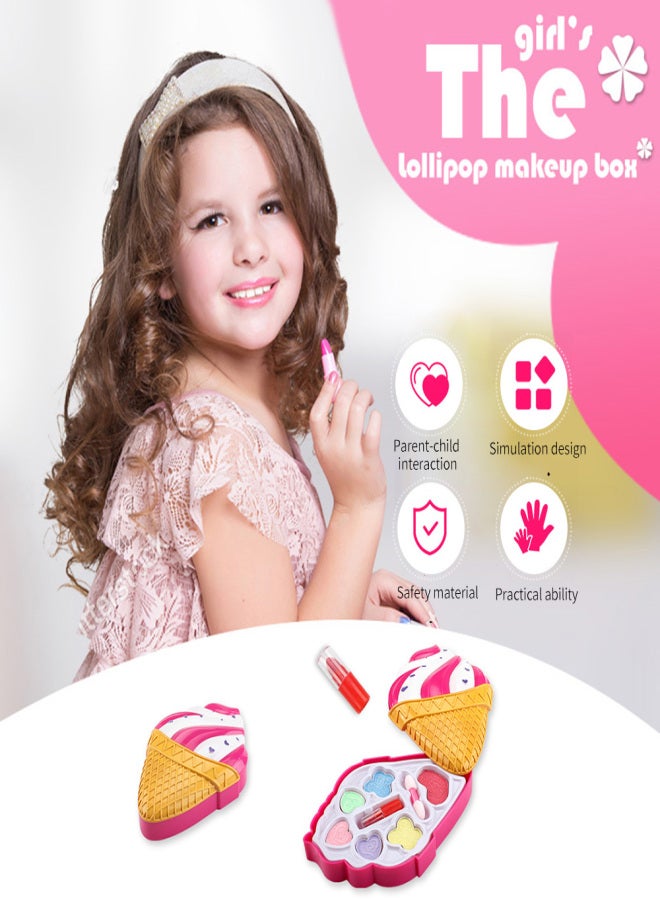 Girls Makeup Kit for Kids Washable Makeup Set Girls Play Cosmetics Set Fashion Makeup Kit for Kids - Image 1