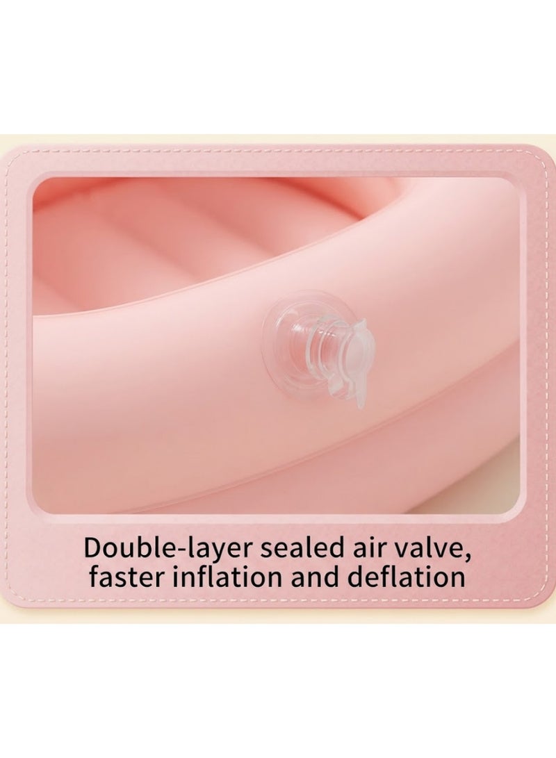 keke Inflatable Pink Shark Baby Swimming Pool with Sunshade Canopy - Large Kiddie Pool for Toddlers & Kids, Thickened Outdoor Summer Water Play Center 2.18 M - Image 4