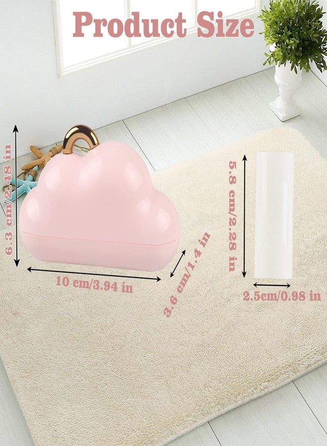 Nokiils Mini Lint Roller Travel Size, Reusable Lint Roller for Travel, Pet Hair Remover Portable Lint Roller for Clothes with 300 Sheets Refillable (Pink&White) - Image 2