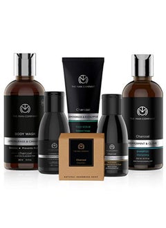 The Man Company Charcoal Grooming Kit (Body Wash (250 Ml), Shampoo (250 Ml), Face Scrub (100 Gm), Face Wash (100 Ml), Cleansing Gel (100 Ml), Soap Bar (125 Gm) - Pack Of 6  - Image 4