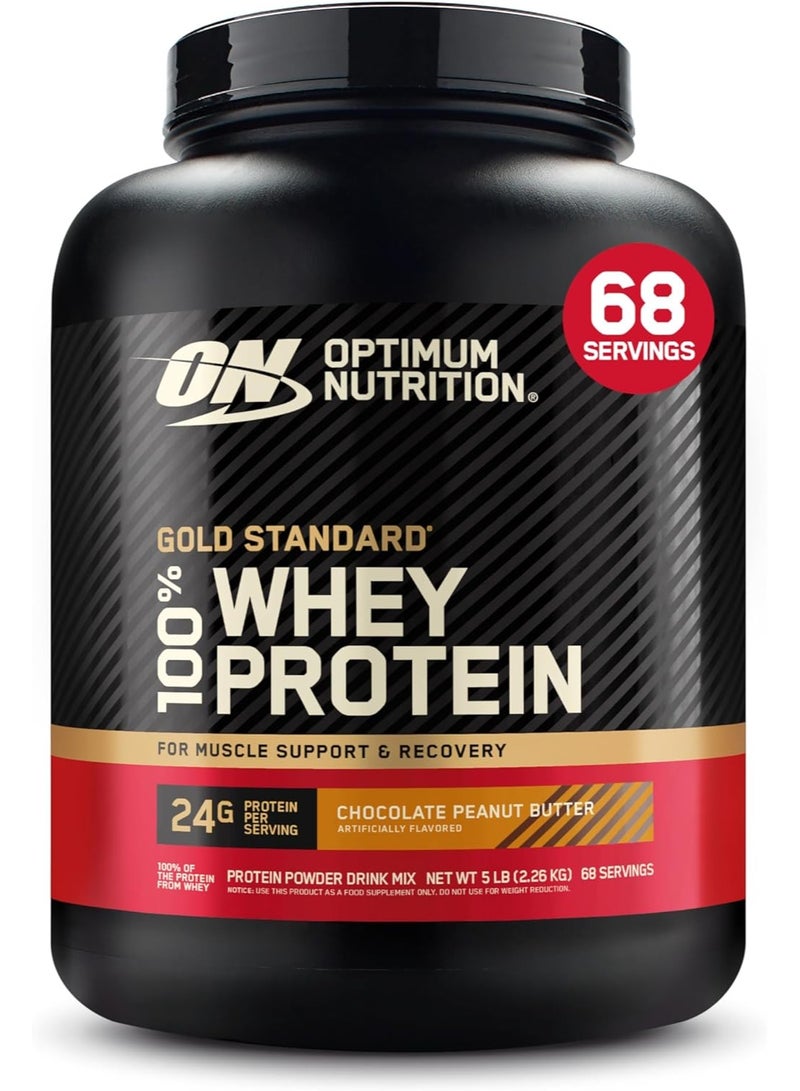 ON 100% Gold Std Whey 5lb Chocolate Peanut Butter - Image 1
