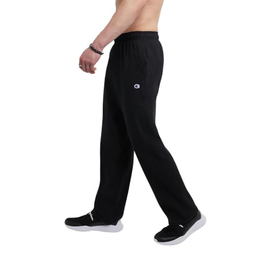 Champion Men's Everyday Open Hem Cotton Pants, 32.5" Inseam, Cotton Knit Pants Left Hip "C" Logo, Open Hem Jersey Pants - Image 3