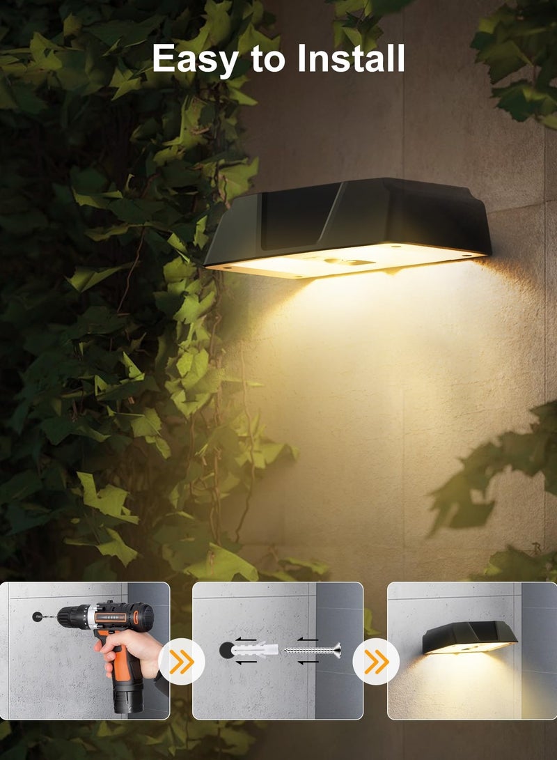 Bukela Solar Fence Lights Outdoor - 6 Pack Solar Outdoor Lights with Warm White, Cool White, 7 RGB Color, Fade/Jump Modes, Solar Lights Outdoor Waterproof, Deck Solar Lights for Outside Yard Step - Image 5