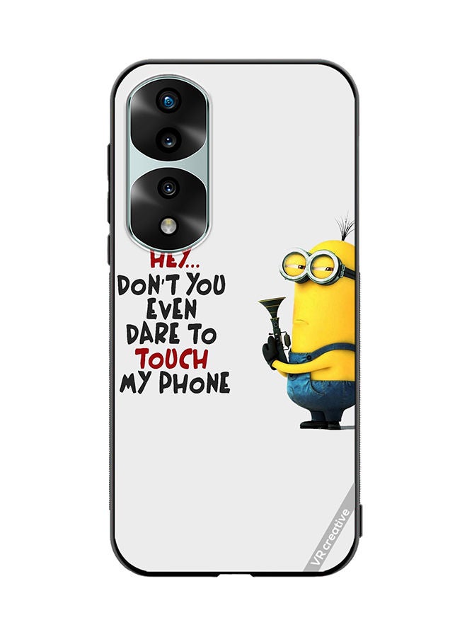 VR CREATIVE Protective Case Cover For Honor 70 Pro Dont You Even Dare To Touch My Phone Design Multicolour - Image 1