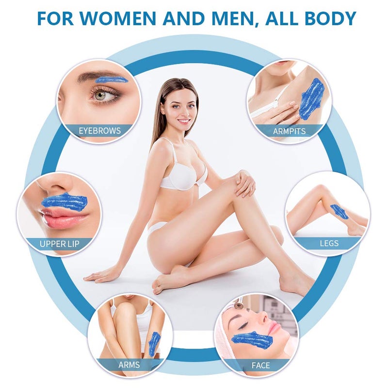 Bestidy Hard Wax Beads for Hair Removal - 1000g Waxing Beans for All Body and Bikini Areas (Blue) - Image 2