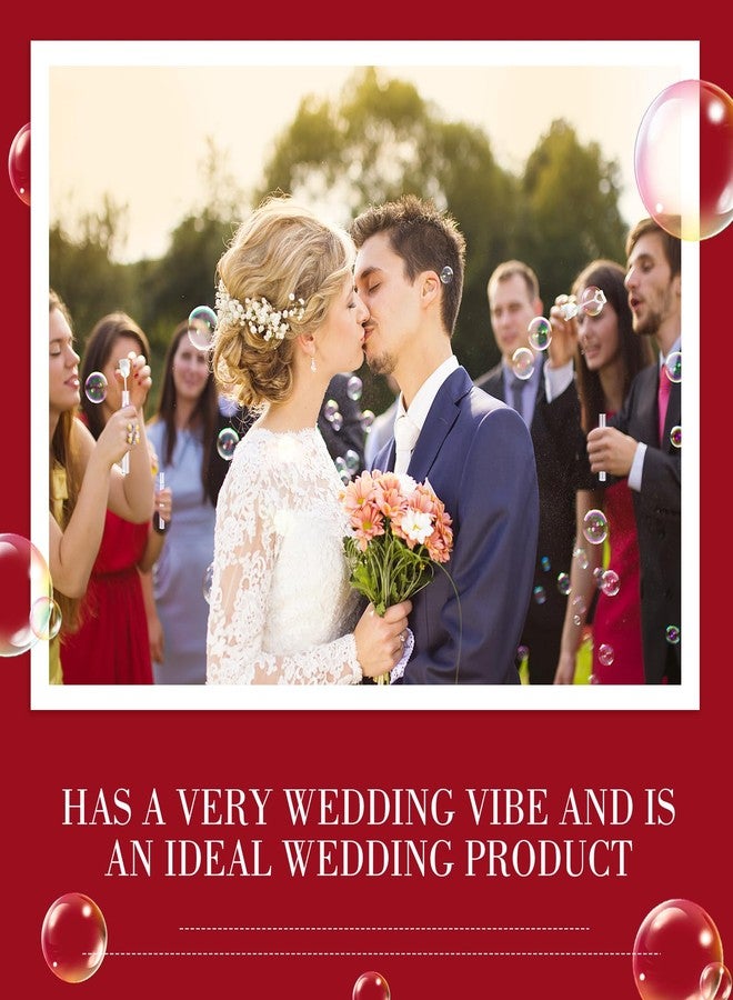 PullCrease 200 Set Wedding Bubble Wands Bulk Include Mini Heart Bubble Wand with Refill Flower Ribbon and Tags for Wedding Send Off Guests Anniversaries Party Favor (White) - Image 4