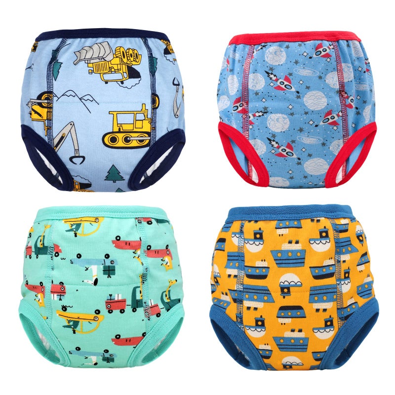 MooMoo Baby Training Underwear 4 Packs Absorbent Toddler Potty Training Pants for Boys and Girls-Cotton Animal Print 2T-6T - Image 1